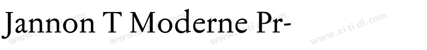 Jannon T Moderne Pr字体转换